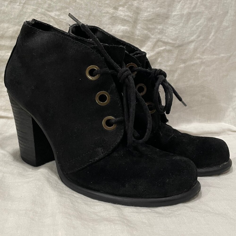 MIA Black Leather Cadet C17681 Boots, Size 9